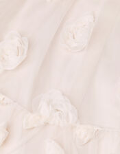Baby Lily Rose Appliqu&eacute; Party Dress, White (WARM IVORY), large