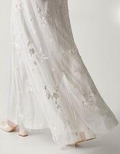 Jennifer Long Sleeve Maxi Wedding Dress, Ivory (IVORY), large