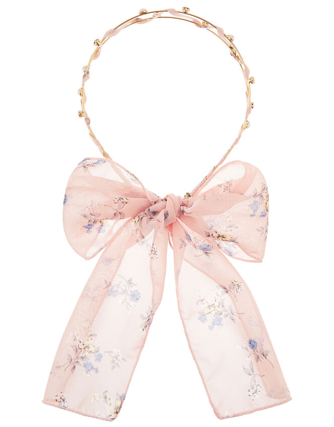 Wrapped Ribbon Scarf Headband, , large