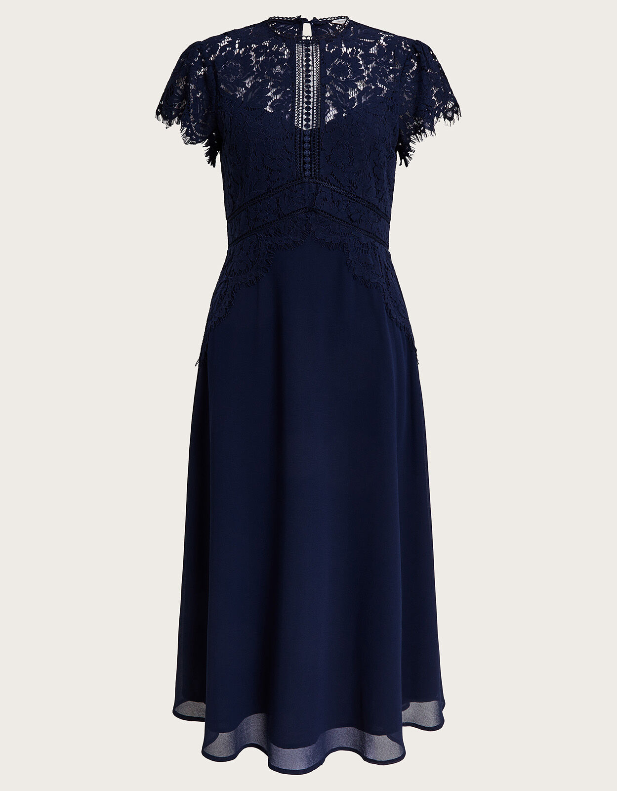 Lace midi clearance dress navy