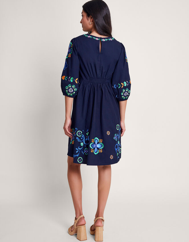Eden Embroidered Dress, Blue (NAVY), large