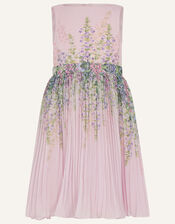 Floral Print Chiffon Dress, Pink (PINK), large