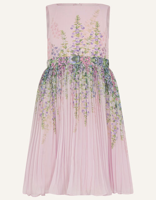 Floral Print Chiffon Dress, Pink (PINK), large