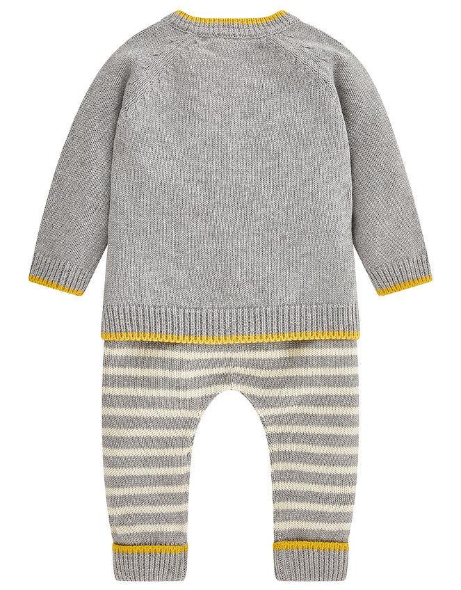 Newborn Lionel Knit Set, Grey (GREY), large