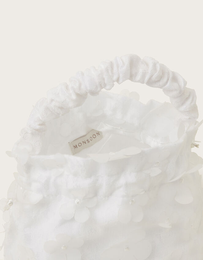 Flower Pouch Bag and Bow Hair Clip Set, , large