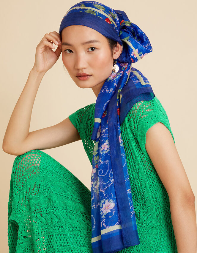 Floral Print Silk Scarf | Accessories | Monsoon UK.