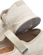 Woden Mary Suede Sporty Sandals, Ivory (IVORY), large