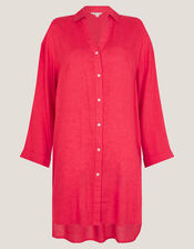 Esme Beach Shirt Dress, Orange (CORAL), large