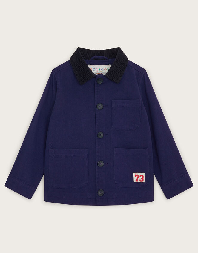 Collar Cord Jacket, Blue (BLUE), large