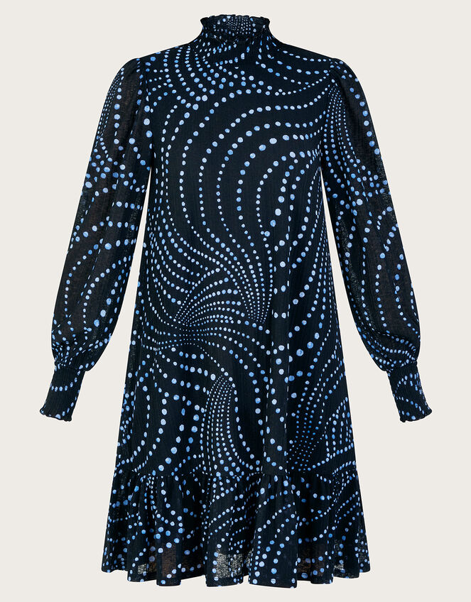 Dorothy Spot Dress, Black (BLACK), large