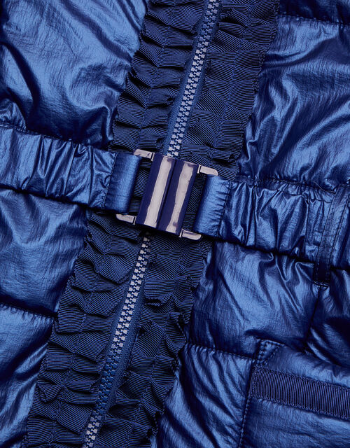 Shimmer Padded Coat, Blue (BLUE), large