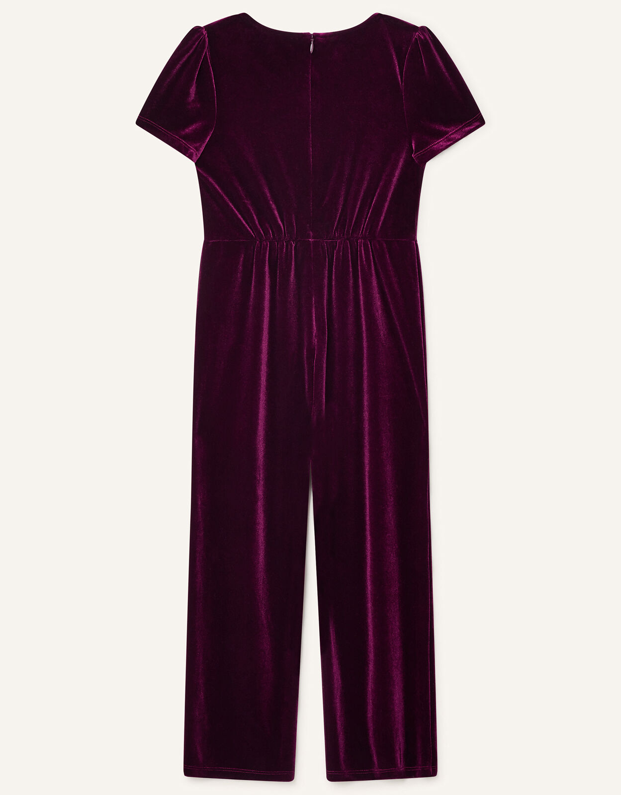 Stretch Velvet Jumpsuit Red Girls Jumpsuits Playsuits