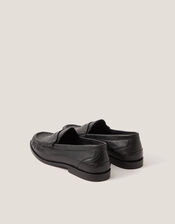 Grace Leather Loafers, Black (BLACK), large