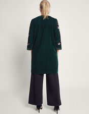 Kiara Velvet Kimono, Green (GREEN), large