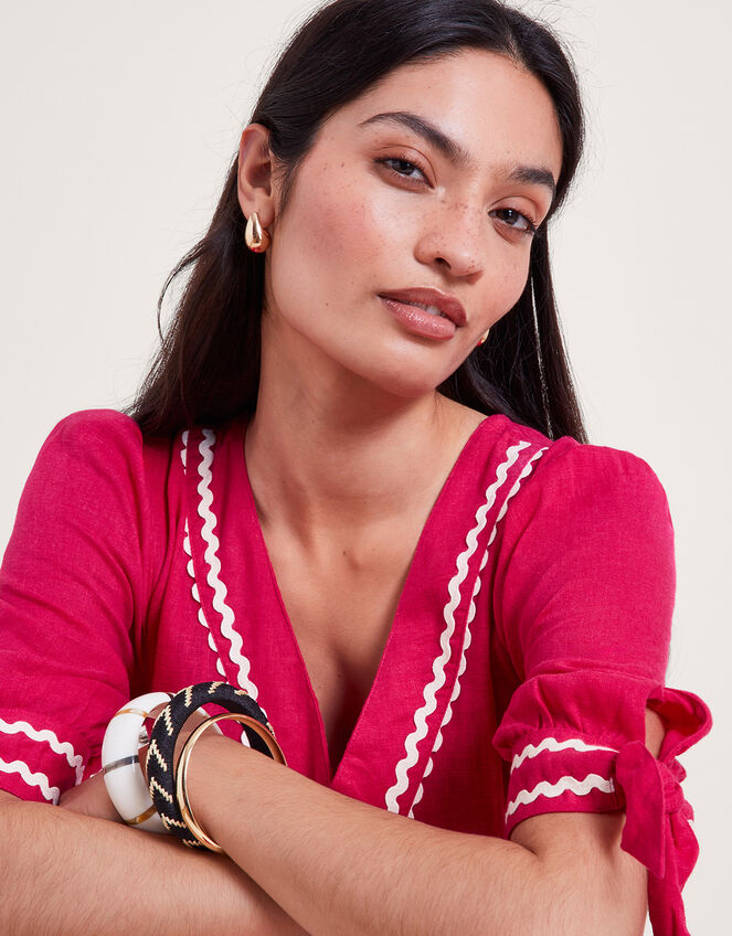 Lita Ric Rac Dress Pink Day Dresses Monsoon UK.