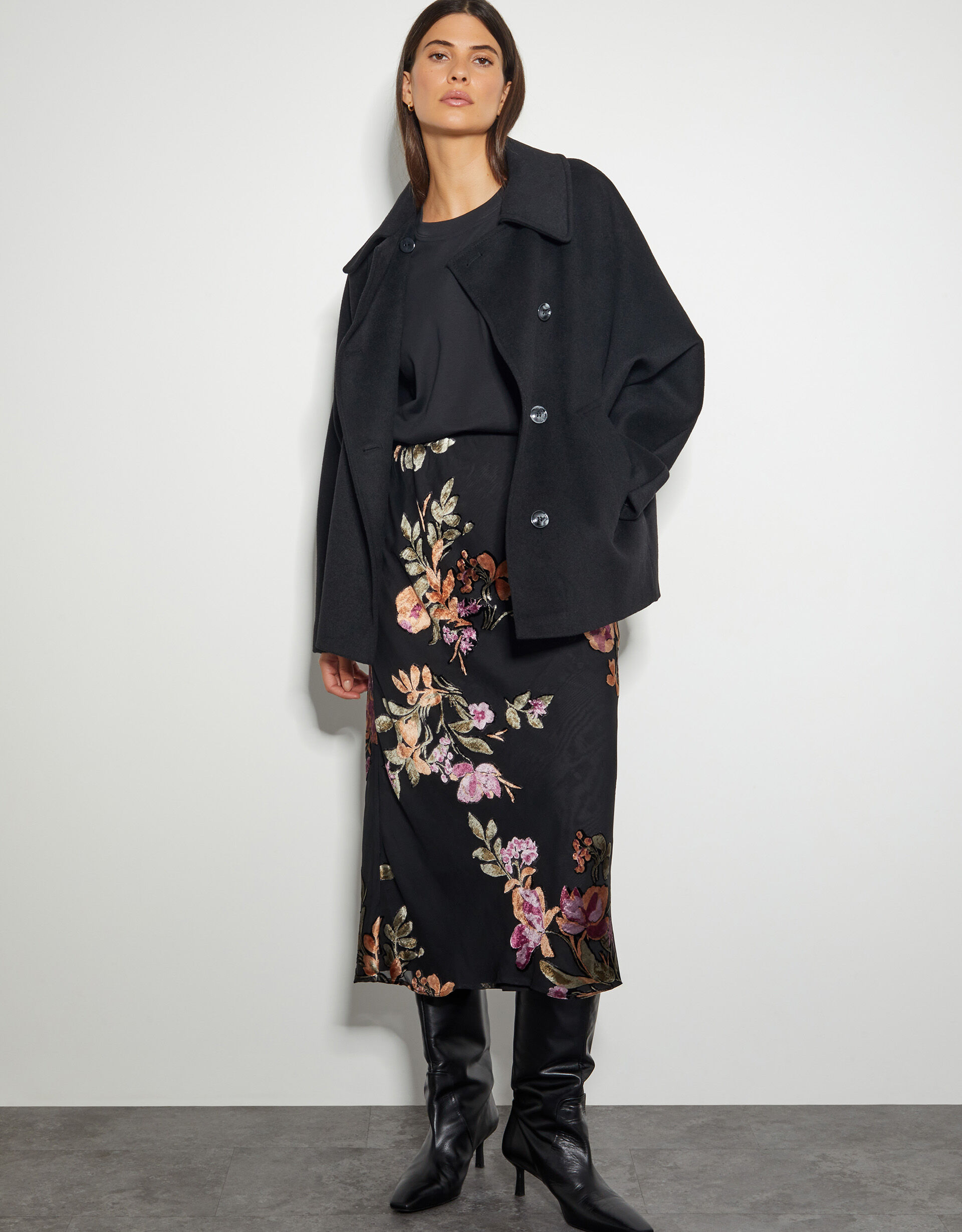 Didi Dolman Sleeve Coat Black | Women's Coats | Monsoon UK.