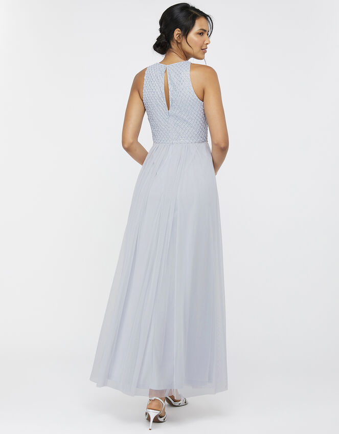 Sophie Embellished Tulle Maxi Dress, Blue (BLUE), large