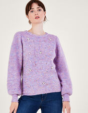 Pearl and Crystal Jumper, Purple (LILAC), large
