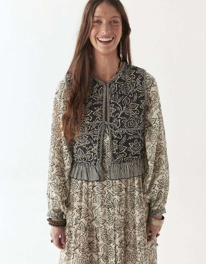 Maison Hotel Fernanda Stripe Waistcoat, Blue (NAVY), large