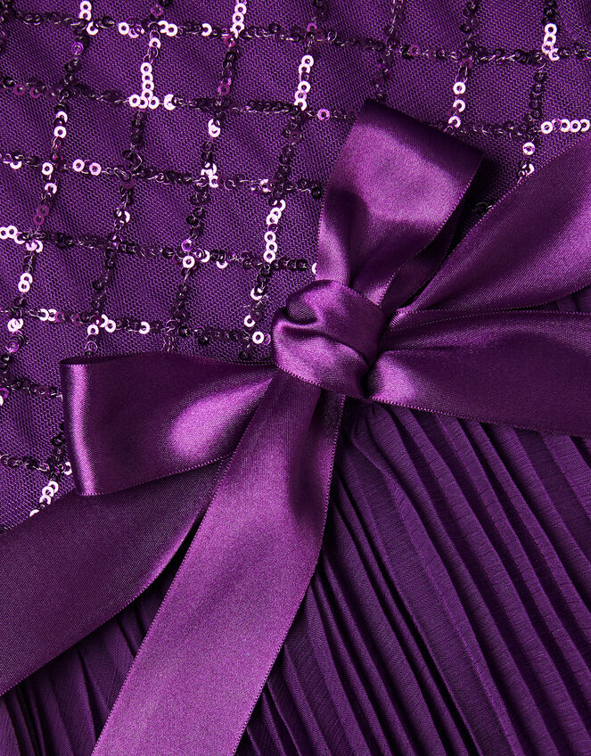 Keita Cape Sequin Pleated Dress, Purple (PURPLE), large