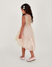 Arabella 3D Roses Dress, Pink (DUSKY PINK), large