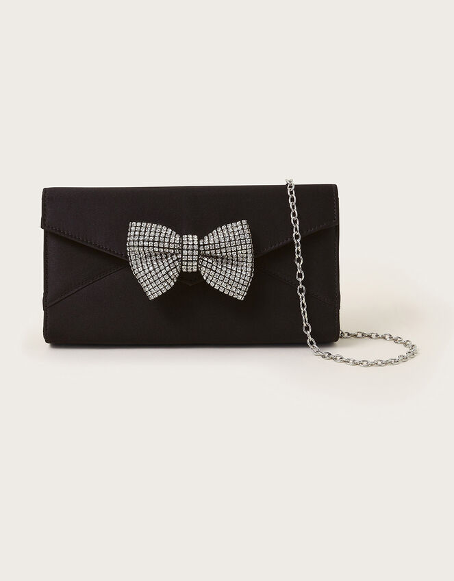 Diamante Bow Clutch, , large