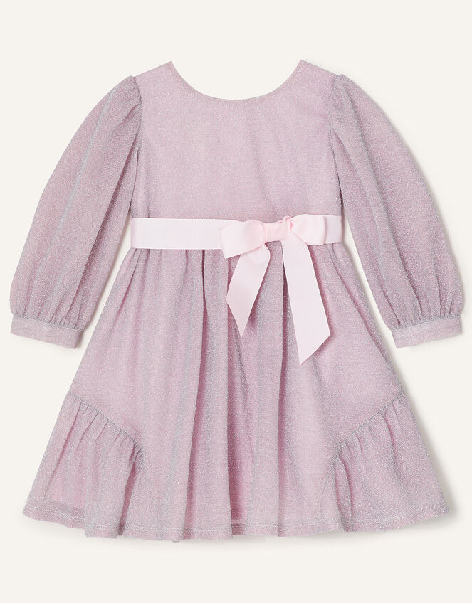 Baby Erin Long Sleeve Sparkle Dress , Pink (PINK), large