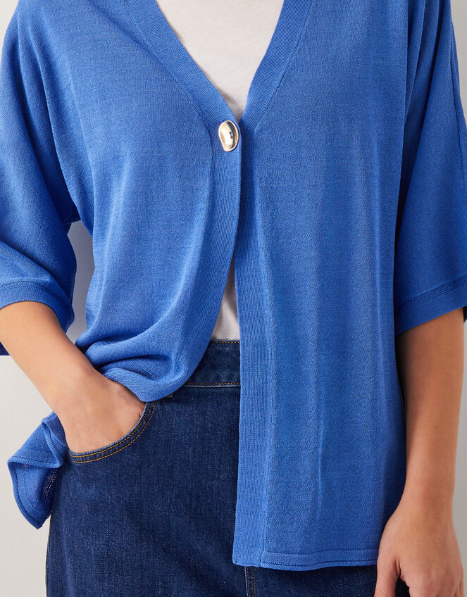 Beth Single Button Cardigan, Blue (BLUE), large