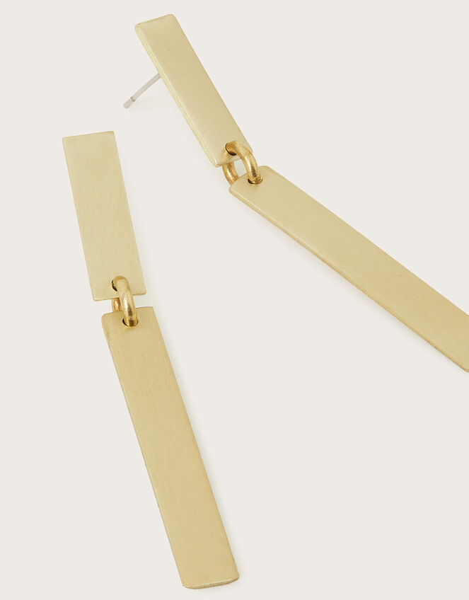 Sibilia Small Brass Stick Earrings, , large