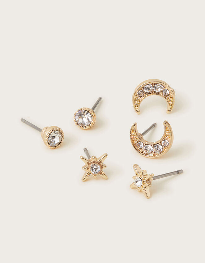 Celestial Earrings Set of Three, , large