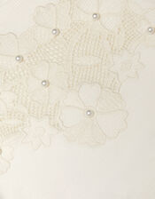 Pearly Floral Sweatshirt, Ivory (IVORY), large