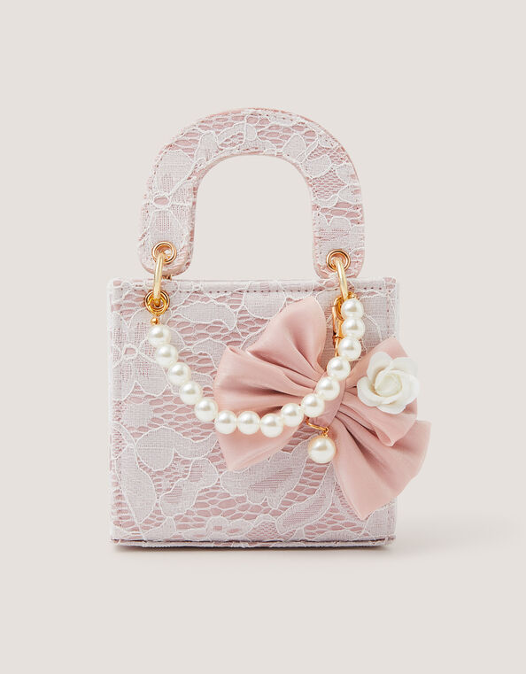 Bow Charm Lace Bag, , large