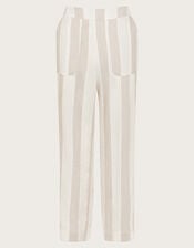 Harley Stripe Linen Blend Trousers, Natural (NATURAL), large