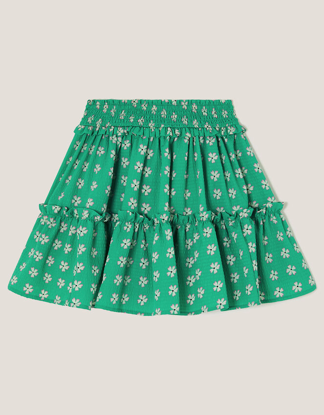 Floral Print Frill Skirt, Green (GREEN), large