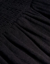 Cheesecloth Shorts, Black (BLACK), large