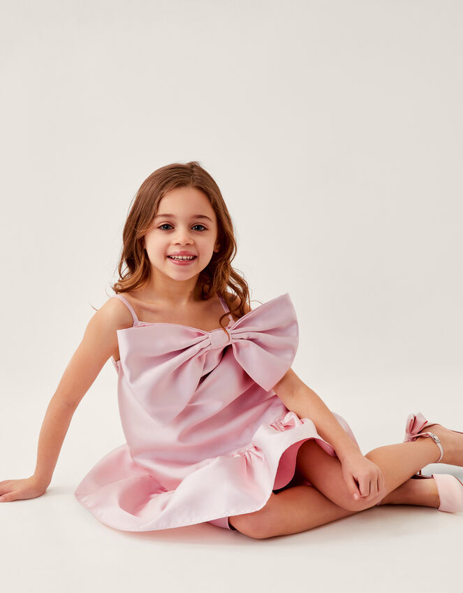 Willow Duchess Bow Dress, Pink (PINK), large