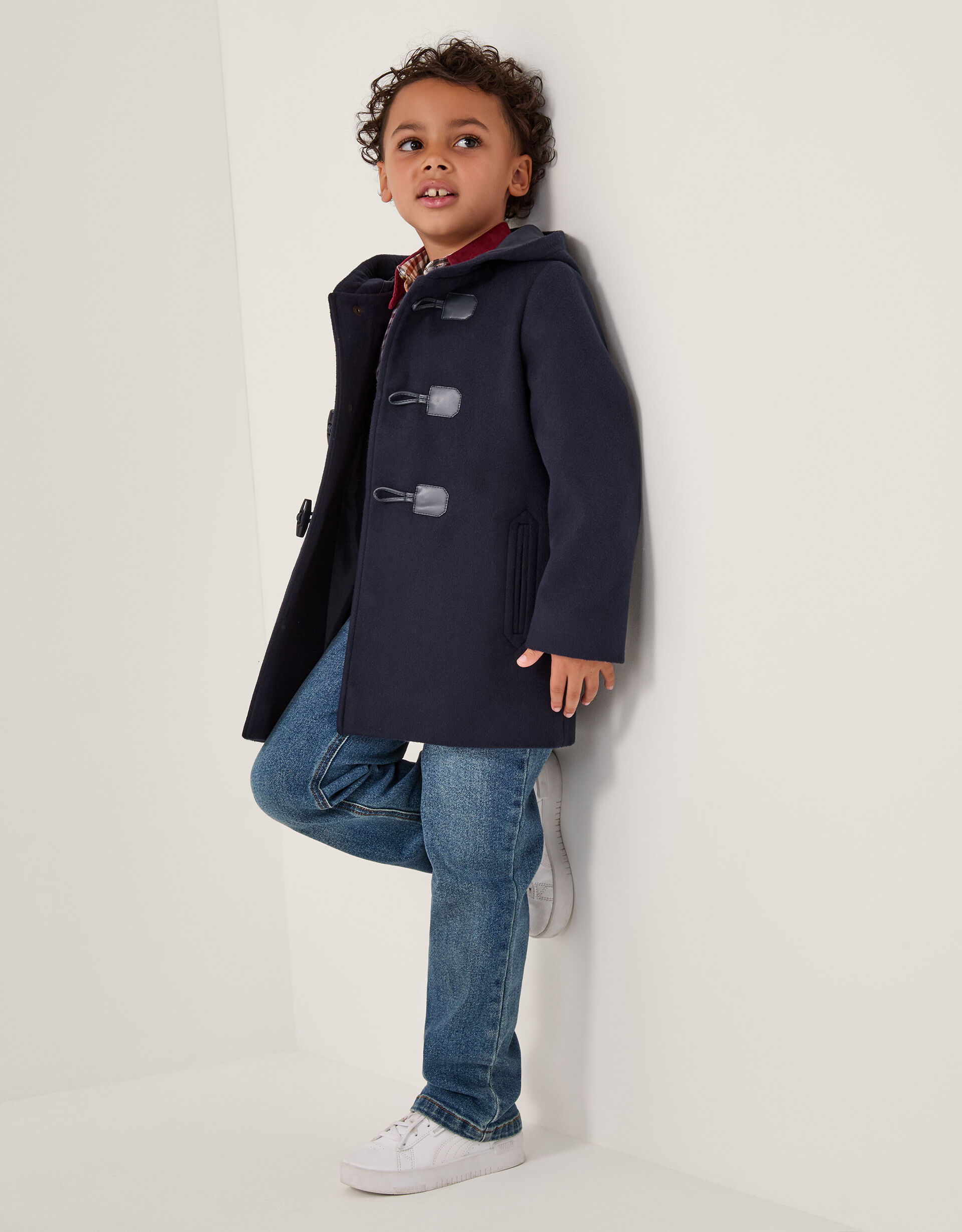 Hooded Duffle Coat Blue | Boys' Coats & Jackets | Monsoon UK.