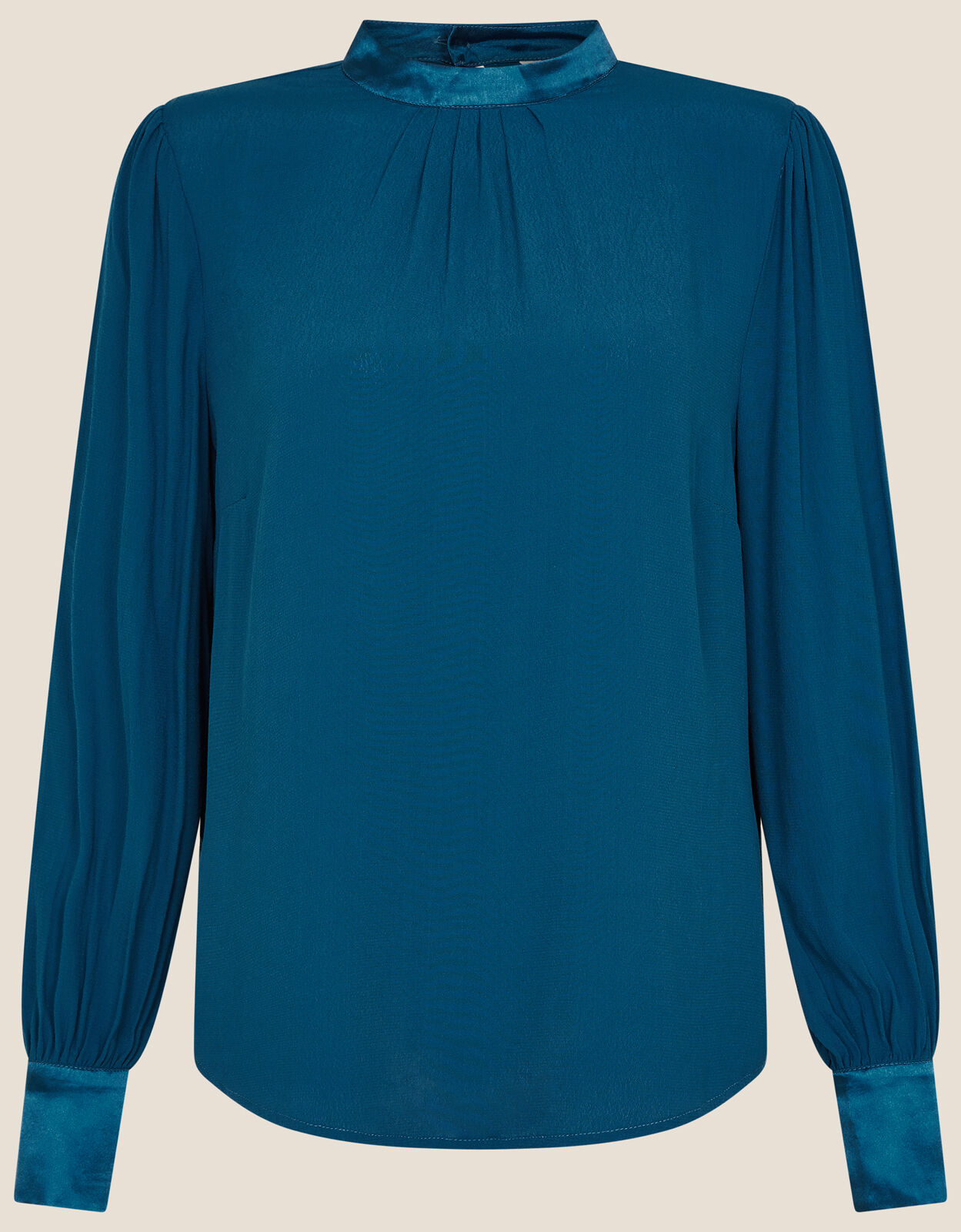 Ladies high neck blouses uk clearance
