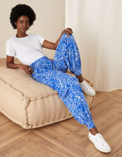 Paisley Print Hareem Trousers, Blue (BLUE), large