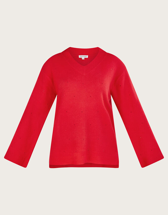 Han Heatseal Embellished Jumper , Red (RED), large