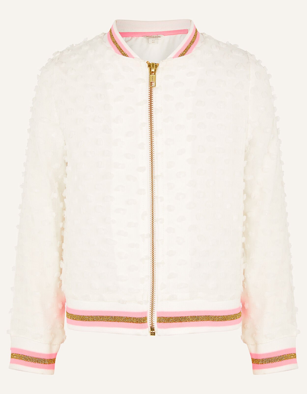 Bobble Bomber Jacket White