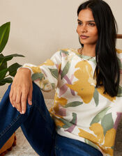 Flower Print Jumper, Ivory (IVORY), large
