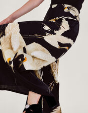 One Hundred Stars Stork Print Trousers, Black (BLACK), large