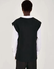 Billie Button Side Tabard, Black (BLACK), large