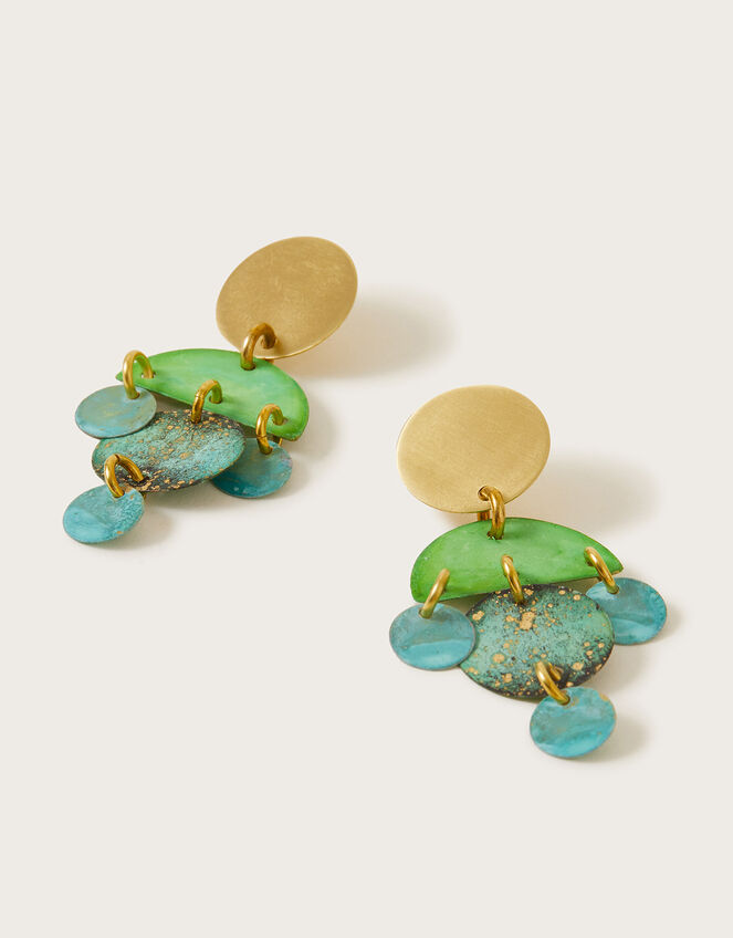 Small Embellished Drop Earrings, , large