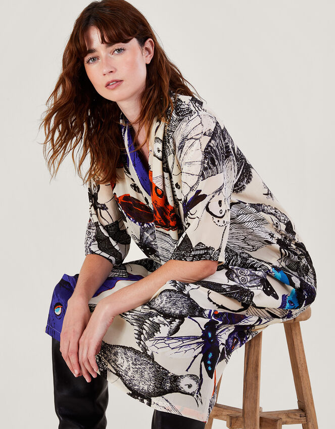 One Hundred Stars Butterfly Print Dress, Multi (MULTI), large