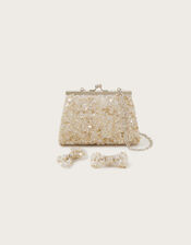 Sequin Bag and Hair Set, , large