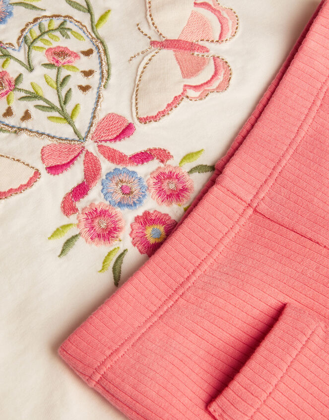 Baby Broderie Embroidered Top and Leggings Set, Ivory (IVORY), large