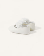 Shimmer Corsage Booties, Ivory (IVORY), large