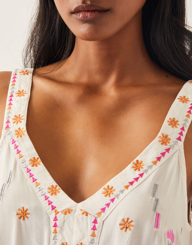 Fia Embroidered Cami Top, Ivory (IVORY), large
